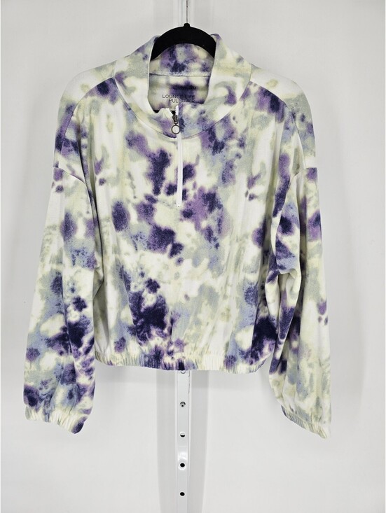 SO Jackets & Blazers - So Women's Tie Dye Long Sleeve 1/3 Zip Elastic Hem Pullover Jacket Size XL